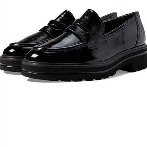 Paul Green black patent loafers